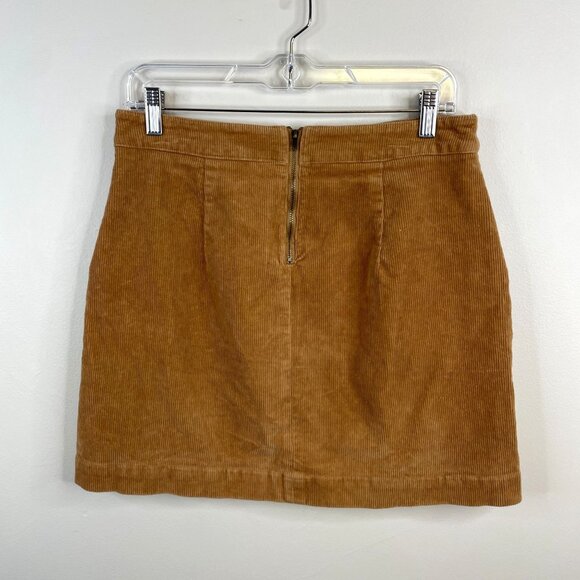 Copper Key Academia Preppy Corduroy Mini Skirt Size L Neutral Western Boho - Picture 2 of 11
